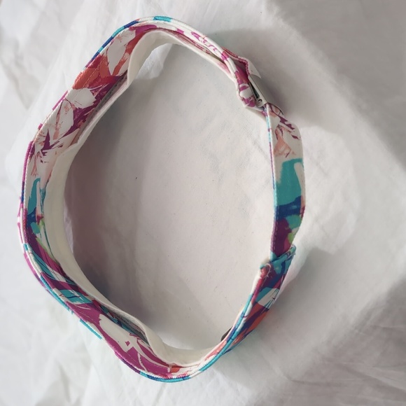 3/$21 TALBOTS Canvas Adjustable Visor Floral Hat Sz O/S - Picture 3 of 6